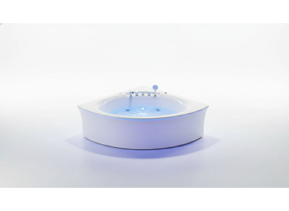 Vasca da bagno ad angolo Vasca da bagno ad angolo con idromassaggio Ergonomica Cascata d'acqua a LED