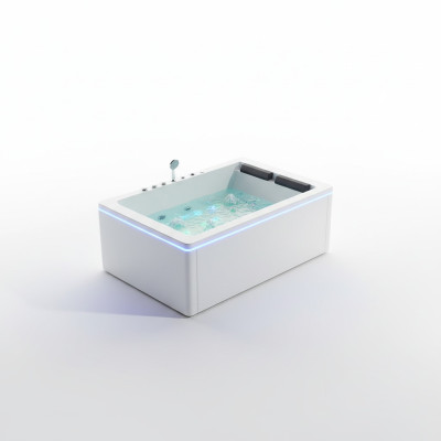 Vasca idromassaggio con angolo idromassaggio, vasca da bagno, vasca, spa per casa, 2 persone, vasca idromassaggio, vasca idromassaggio.