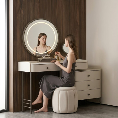 Elegante toeletta bianca da camera da letto