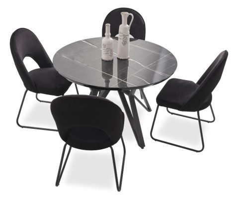 Set da pranzo - tavolo da pranzo con 6 sedie - set completo di lusso da 7 pezzi