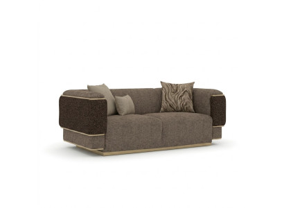 Divano da soggiorno, due posti, arredamento di lusso, imbottitura tessile, design, mobili imbottiti.