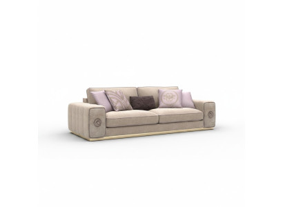 Beige divano a tre posti, divano, soggiorno, arredamento imbottito, nuovo, mobili