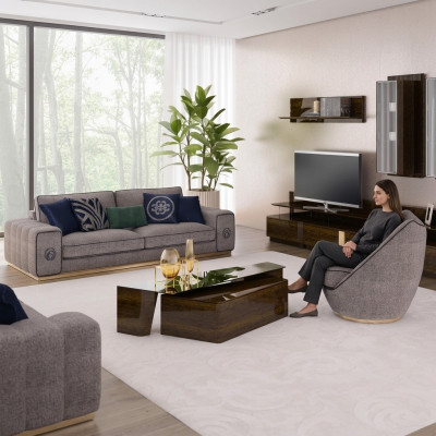 Set di divani per il soggiorno completo 5 pezzi divani divani moderni poltrona con tavolino