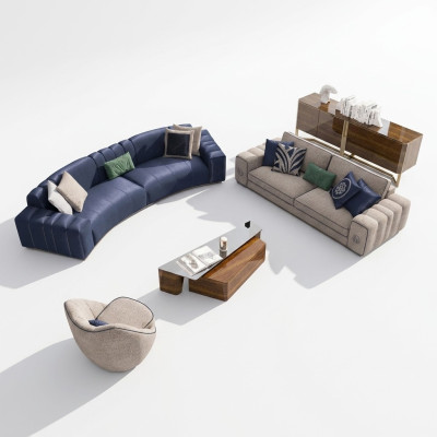 Set soggiorno 4 pz lusso mobili legno tavolino moderno salotto mobili imbottiti