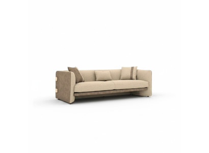 Beige mobili imbottiti di lusso moderni design divano a tre posti per arredamento soggiorno