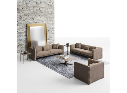 Design lussuoso soggiorno 6 pezzi set di mobili imbottiti arredamento divani a tre posti