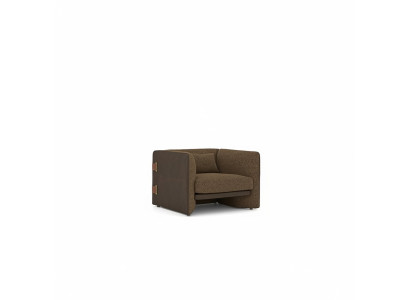 Sedia marrone arredamento soggiorno lusso tessile imbottito design moderno