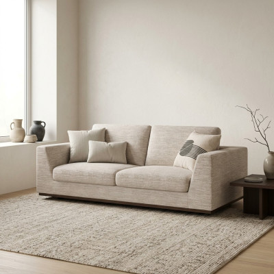 Divano a due posti arredamento soggiorno design tessuto imbottito