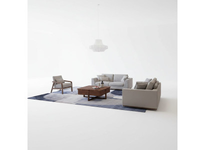 Soggiorno Grigio Set di Divani 2x Divani a Due Posti Design Poltrona Arredo di Lusso