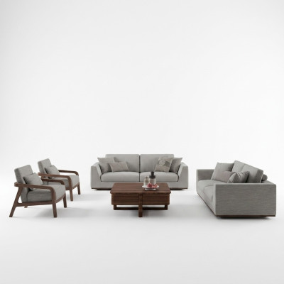 Set divano design 3 pezzi divano a due posti divano poltrone 2x soggiorno