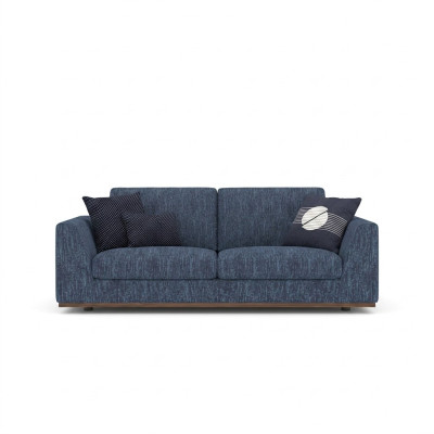 Soggiorno Blu Divano a due posti Moderno Design Tessuto Divano in Tessuto