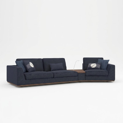 Moderno divano a tre posti blu in stile elegante design mobili soggiorno nuovi