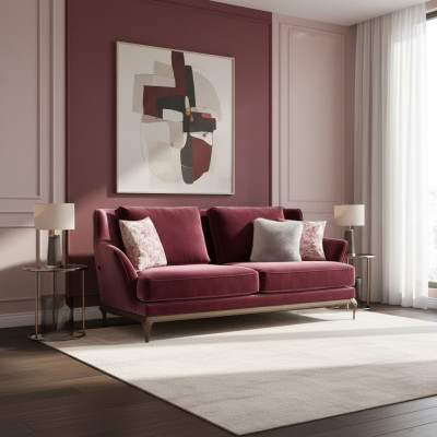 Divano a due posti design, divano imbottito, soggiorno moderno, arredamento di lusso, sofà.