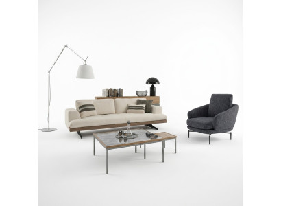Set divano soggiorno, divano a tre posti, design poltrona moderna, tavolino da caffè nuovo.