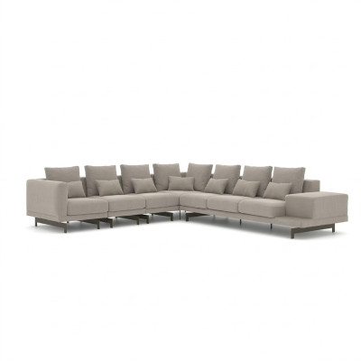 Salotto di lusso Arredamento Divano ad angolo a L Mobili imbottiti Divano Sofa