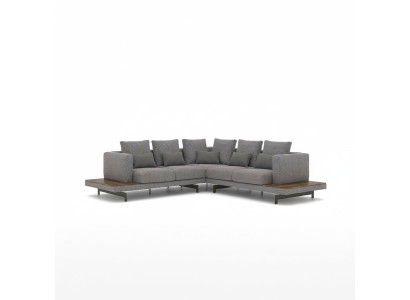 Soggiorno Grigio Tessile Divano Divano a L-Forma Designer Divano di Lusso  Soggiorno in tessuto grigio Divano angolare a L Designer Divano di lusso