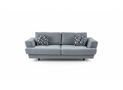 Soggiorno Design Divano 3 Posti Grigio Moderno di Lusso Divano in Tessuto Esclusivo  Salotto Design Divano 3 Posti Grigio Moderno di Lusso Divano in Tessuto Esclusivo