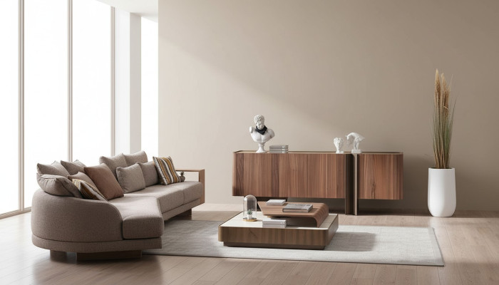 Soggiorno Robusta Combinazione Designer 4-Posti Sideboard Tavolino da caffè 3 pezzi