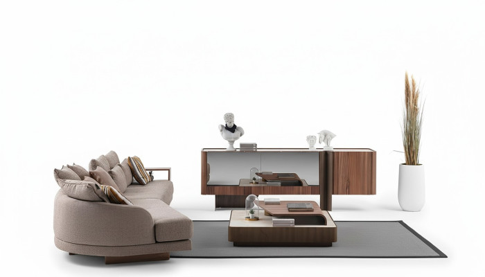 Soggiorno Robusta Combinazione Designer 4-Posti Sideboard Tavolino da caffè 3 pezzi