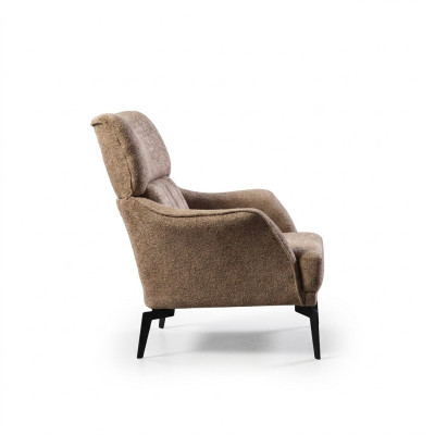 Poltrona moderna beige per il soggiorno, 1 posto, lussuoso mobile imbottito nuovo.