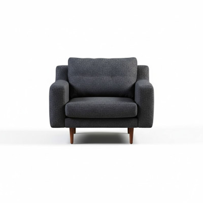 Imbottitura Grigia Poltrona Monoposto Salotto Mobile Sedia Elegante Stile Moderno