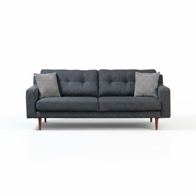 Sofa moderno grigio a tre posti Lussuoso soggiorno Divano a tre posti di lusso
