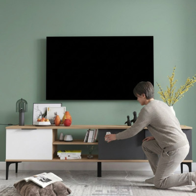 Mobile basso per TV RTV Stand design moderno rettangolare in legno materiale design di lusso
