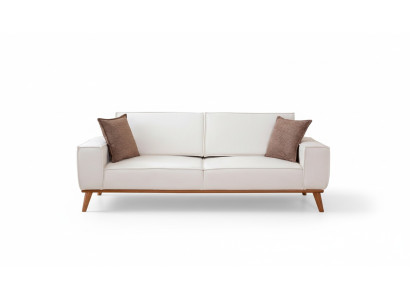 Set di divani bianchi eleganti con poltrona design a 3 posti 2 pezzi