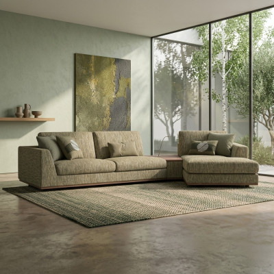 Sofà di lusso Relax a L per il salotto, set di mobili imbottiti angolari nuovi.