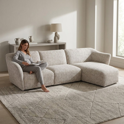 Eck Garnitur Bianco Divano Sofa a L Designer Moderno Soggiorno Nuovo