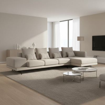 Mobili di lusso Moderno Set divano ad angolo a forma di L Arredamento design Poltrone