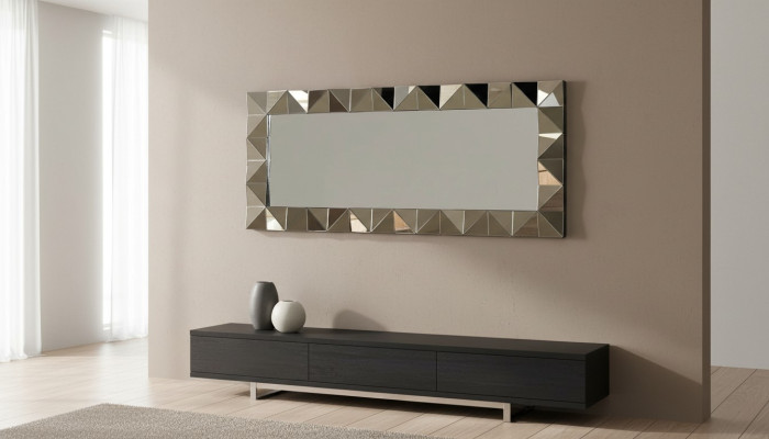 Specchio di lusso grigio design moderno specchio da parete mobili soggiorno nuovo arredamento.