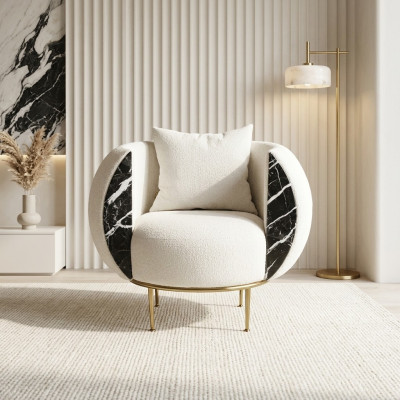 Design poltrona soggiorno Divano di lusso Nuovo tappezzeria Moderna Tessuto Nuovi mobili imbottiti