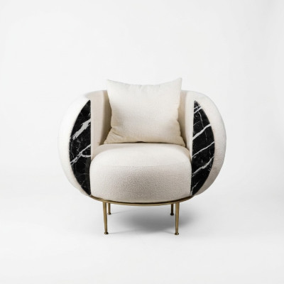 Design poltrona soggiorno Divano di lusso Nuovo tappezzeria Moderna Tessuto Nuovi mobili imbottiti