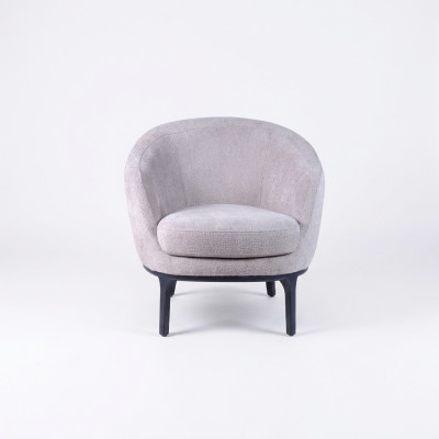 Designer di lusso Grigio Poltrona imbottita Divano Sedile Moderno Tessile Arredamento imbottito