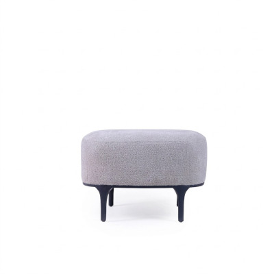 Designer Modern Grey Ottoman Soggiorno Tessuto Imbottito Mobili Imbottiti