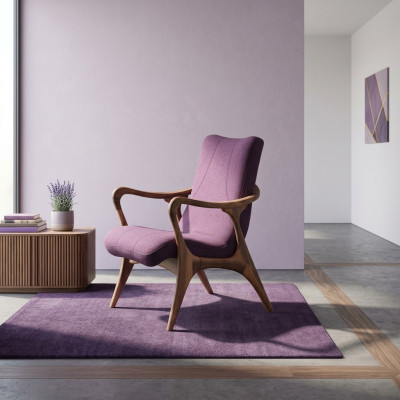 Design sedie viola poltrona divano sedile soggiorno legno moderno imbottitura tessuto