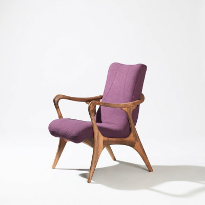 Design sedie viola poltrona divano sedile soggiorno legno moderno imbottitura tessuto