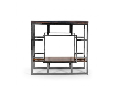 Tavolo da consolle in legno acciaio inox console lusso design soggiorno