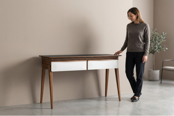 Soggiorno Marrone Tavolo da consolle Moderno in Legno Tavolo Console Design di lusso