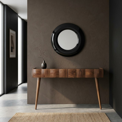 Console mobile moderna in legno con specchio tavolo da consolle lussuoso soggiorno