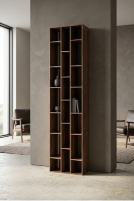 Scaffale libreria Libreria Scaffale Soggiorno Design Legno Marrone Nuovo