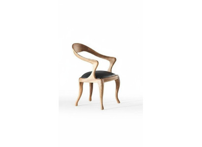 Sedia in legno moderna per sala da pranzo, sedie da designer di lusso con schienale.
