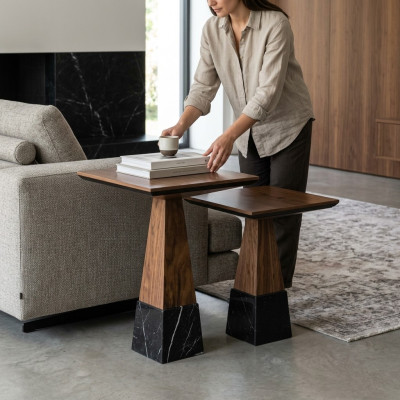 2x Tavolino in legno Tavolino da caffè Soggiorno Mobili di design di lusso Arredamento
