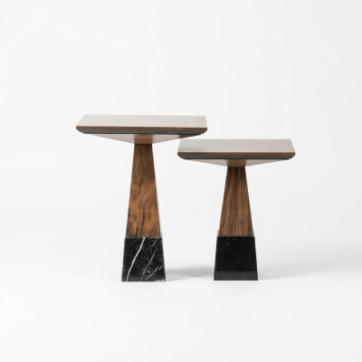2x Tavolino in legno Tavolino da caffè Soggiorno Mobili di design di lusso Arredamento