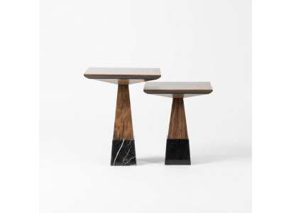 2x Tavolino in legno Tavolino da caffè Soggiorno Mobili di design di lusso Arredamento