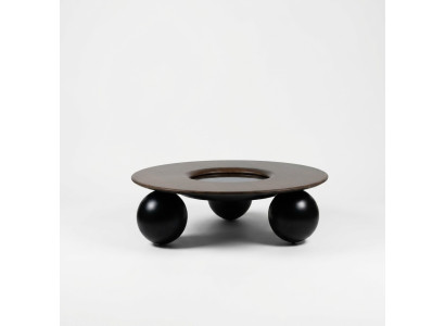 Tavolino rotondo di lusso marrone per il soggiorno design mobili moderni arredamento.