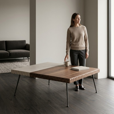 Nuovo tavolino da salotto di lusso, design di arredamento moderno per il soggiorno.