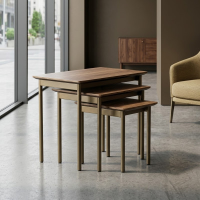 Tavolino moderno da soggiorno, tavolini da caffè in legno.