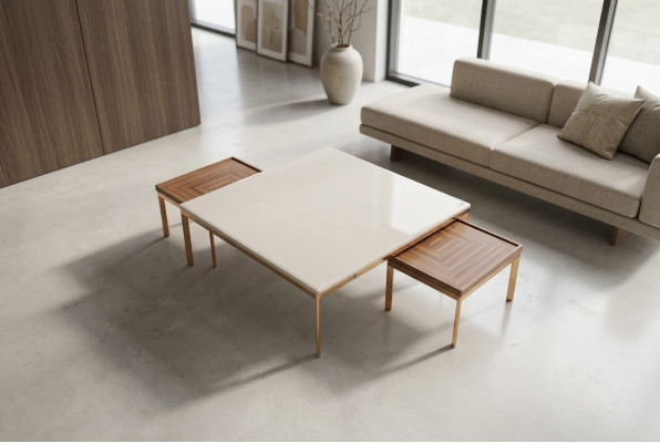 Set soggiorno completo 3 pezzi moderno nuovo tavolino con 2 tavolini.